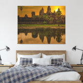 Angkor Wat Cambodia Khmer Temple Canvas Afdruk (Insitu (Slaapkamer))