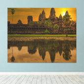 Angkor Wat Cambodia Khmer Temple Canvas Afdruk (Insitu (Houten vloer))