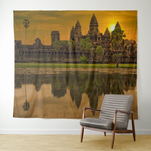 Angkor Wat Cambodia Khmer Temple Wandkleed (In Situ (horizontaal))