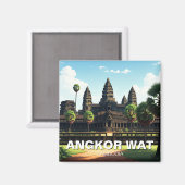 Angkor Wat Cambodia Magneet (Voorkant / Achterkant)