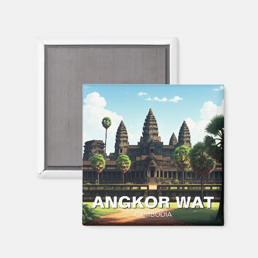 Angkor Wat Cambodia Magneet (Voorkant / Achterkant)