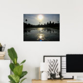 Angkor Wat Cambodia Morning Silhouette Print (Thuiskantoor)