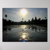 Angkor Wat Cambodia Morning Silhouette Print (Voorkant)