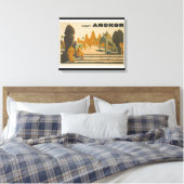 Angkor Wat Cambodia Vintage Travel Print (Insitu (Slaapkamer))