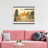 Angkor Wat Cambodia Vintage Travel Print (Insitu (Woonkamer))