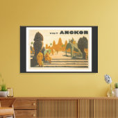 Angkor Wat Cambodia Vintage Travel Print (Insitu (Woonkamer))