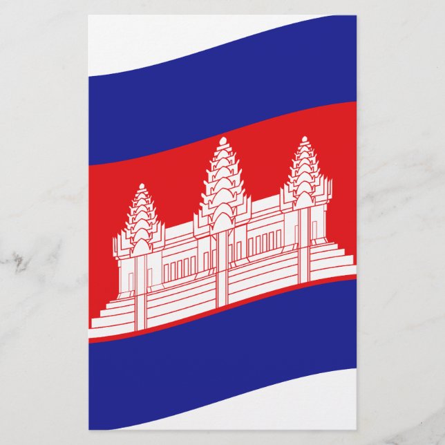 Angkor Wat Cambodian Flag Wave (Voorkant)