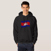Angkor Wat Cambodian Flag Wave Hoodie (Voorkant volledig)