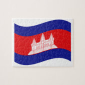 Angkor Wat Cambodian Flag Wave Legpuzzel (Horizontaal)