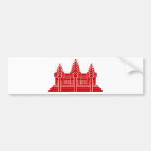 Angkor Wat Cambodian / Khmer Flag Bumpersticker