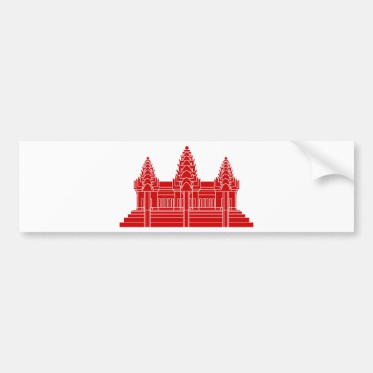 Angkor Wat Cambodian / Khmer Flag Bumpersticker (Voorkant)