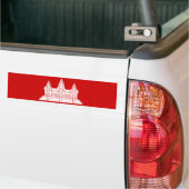 Angkor Wat Cambodian / Khmer Flag Bumpersticker (Op Truck)
