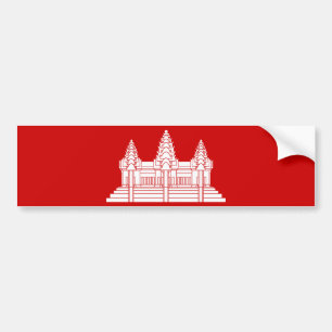 Angkor Wat Cambodian / Khmer Flag Bumpersticker