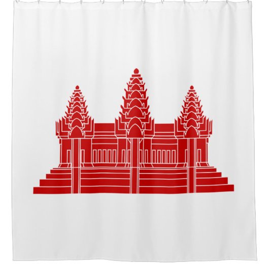 Angkor Wat Cambodian / Khmer Flag Douchegordijn (Voorkant)