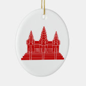 Angkor Wat Cambodian / Khmer Flag Keramisch Ornament (Rechts)
