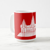 Angkor Wat Cambodian / Khmer Flag Koffiemok (Voorkant links)