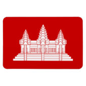 Angkor Wat Cambodian / Khmer Flag Magneet (Horizontaal)