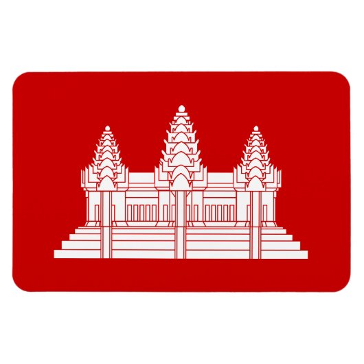 Angkor Wat Cambodian / Khmer Flag Magneet (Horizontaal)