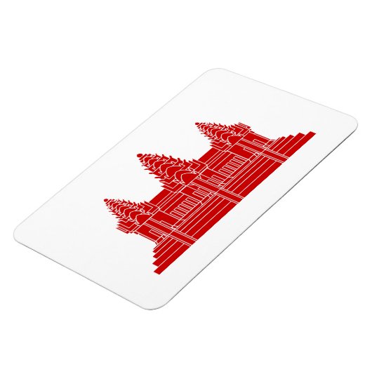 Angkor Wat Cambodian / Khmer Flag Magneet (Linkerzijde)