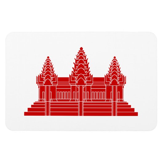 Angkor Wat Cambodian / Khmer Flag Magneet (Horizontaal)