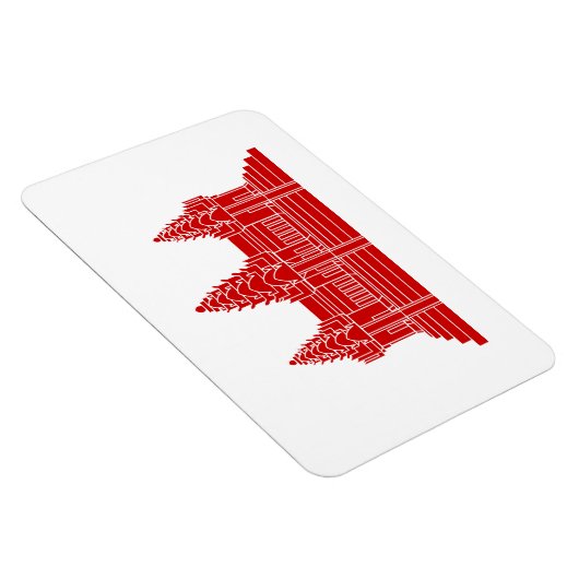 Angkor Wat Cambodian / Khmer Flag Magneet (Rechterzijde)