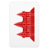 Angkor Wat Cambodian / Khmer Flag Magneet (Verticaal)