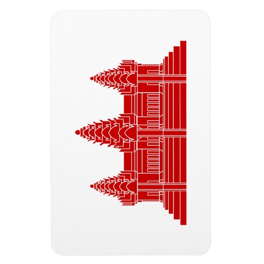 Angkor Wat Cambodian / Khmer Flag Magneet (Verticaal)