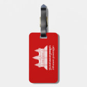 Angkor Wat Cambodian / Khmer Flag met Motto Bagagelabel (Achterkant verticaal)