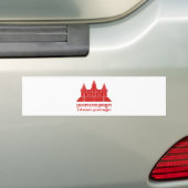 Angkor Wat Cambodian / Khmer Flag met Motto Bumpersticker (Op auto)