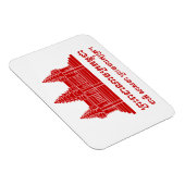 Angkor Wat Cambodian / Khmer Flag met Motto Magneet (Rechterzijde)