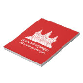 Angkor Wat Cambodian / Khmer Flag met Motto Notitieblok (Linkerzijde)