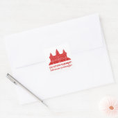 Angkor Wat Cambodian / Khmer Flag met Motto Vierkante Sticker (Envelop)