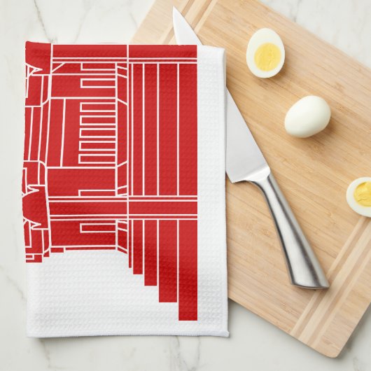 Angkor Wat Cambodian / Khmer Flag Theedoek (Quarter Fold)