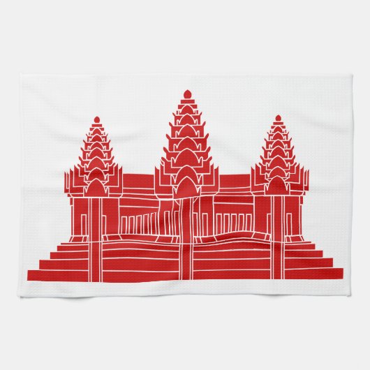 Angkor Wat Cambodian / Khmer Flag Theedoek (Horizontaal)
