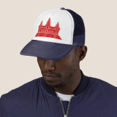 Angkor Wat Cambodian / Khmer Flag Trucker Pet (In situ)