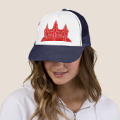 Angkor Wat Cambodian / Khmer Flag Trucker Pet (In situ)