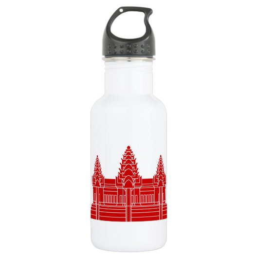 Angkor Wat Cambodian / Khmer Flag Waterfles (Voorkant)