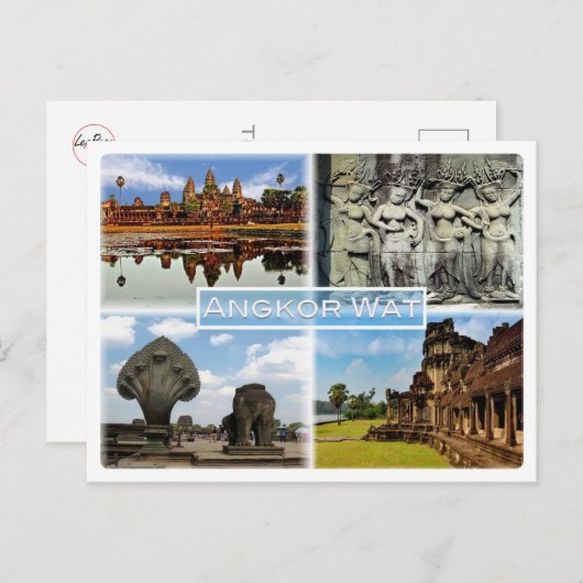 ANGKOR WAT - Cambodja - Awatdevatasuppeleve - Naga Briefkaart (Voorkant / Achterkant)