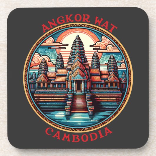 Angkor Wat, Cambodja Bier Onderzetter (Voorkant)