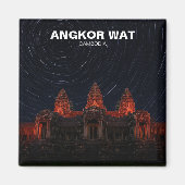 Angkor Wat Cambodja bij nacht Magneet (Voorkant)