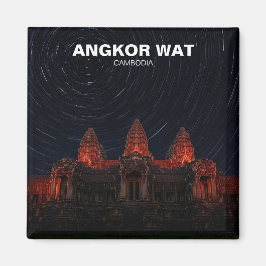 Angkor Wat Cambodja bij nacht Magneet (Voorkant)