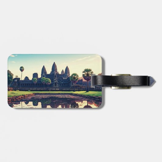 Angkor Wat Cambodja bij zonsopgang Bagagelabel (Achterkant horizontaal)