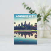 Angkor Wat Cambodja bij zonsopgang Briefkaart (Staand voorkant)