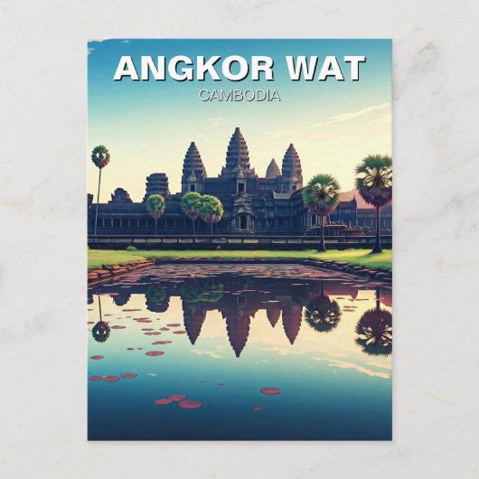 Angkor Wat Cambodja bij zonsopgang Briefkaart (Voorkant)