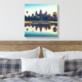 Angkor Wat Cambodja bij zonsopgang Canvas Afdruk (Insitu (Slaapkamer))