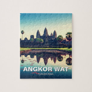 Angkor Wat Cambodja bij zonsopgang Legpuzzel