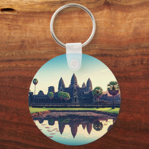 Angkor Wat Cambodja bij zonsopgang Sleutelhanger