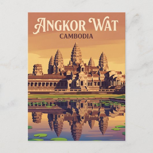 Angkor Wat Cambodja Briefkaart (Voorkant)
