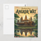 Angkor Wat Cambodja Briefkaart (Voorkant / Achterkant)