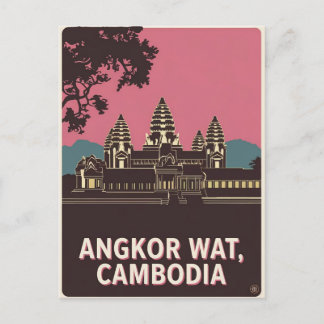Angkor Wat Cambodja Illustratie Briefkaart